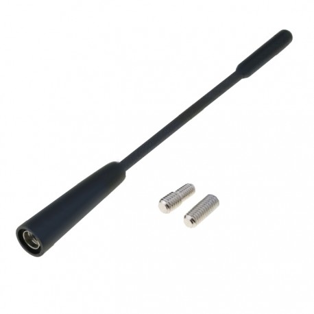 Antena auto-rádio 140mm com adaptadores para roscas M5 e M6