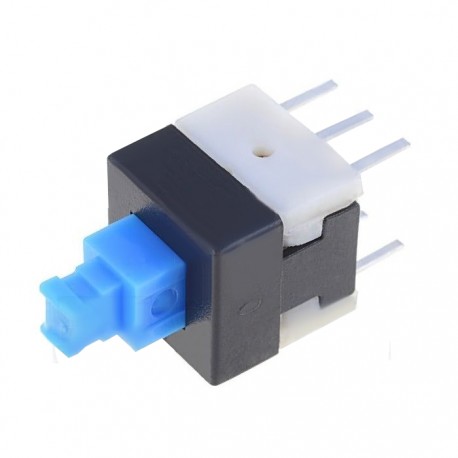 Botão interruptor miniatura 8x8x(12)mm DPDT 2 posições estáveis ON-ON 30VDC 0.1A