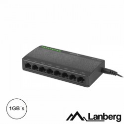 Hub Rj45 Switch 8 Portas Rede Ethernet 1GBs - Lanberg