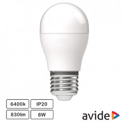 Lampada Led E27 G45 8w 6400k 830lm - Avide