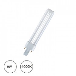 Lâmpada fluorescente tipo PL G23 2 pinos 9W/840 (branco neutro) - Osram DULUX S 9W/840