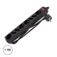 Extensão 1.5mt C/ 8 Tomadas C/Interruptor Preto