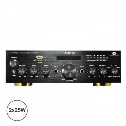 Amplificador Audio Karaoke 2x25w RMS MP3 Usb/Sd/Fm - ACOUSTIC CONTROL