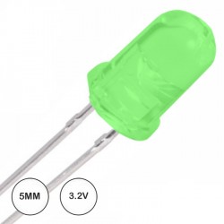 LED 5mm Alto Brilho Verde Difuso - PROK