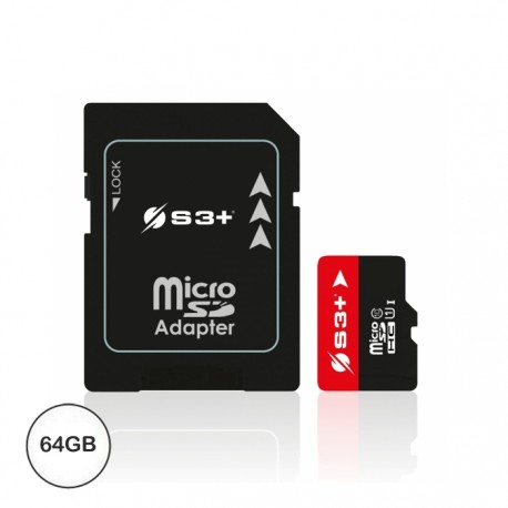 Cartão Memoria SDXC 64Gb U1 C/ Adaptador - S3PLUS