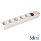 Tomada Ac 5 Tomadas Schuko C/ Interruptor - Solera