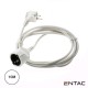 Extensão Schuko Macho / Fêmea 3x1.5mm 10mt Branco - ENTAC