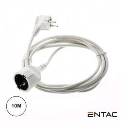 Extensão Schuko Macho / Fêmea 3x1.5mm 10mt Branco - ENTAC