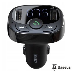 Transmissor Fm - Bluetooth 2usb / Micro SD C/ Ficha Isqueiro - BASEUS