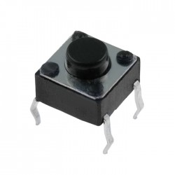 Interruptor Pressão Mini 6x6x(5)mm SPST-NO 12vDc 50mA THT 2.5N