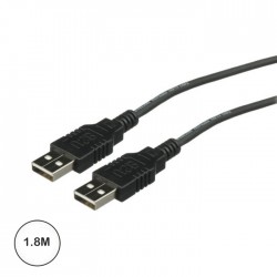 Cabo Usb 2.0 Hi-Speed "A" Macho / "A" Macho 1.8mts Preto