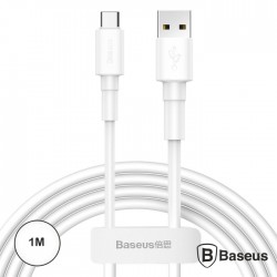 Cabo Usb Tipo-A Macho / Usb Tipo-C Macho 3A 1mt Branco - BASEUS