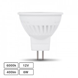 Lampada LED Mr16 GU5.3 12v 6w 6000k 400lm