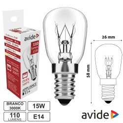 Lampada Forno E14 15w 230v 300º - AVIDE