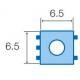 Switch SMD 6.5x6.5x(2.5)mm 12vdc 50ma SMD