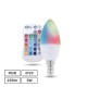 Lampada Led E14 5w RGB + 3000k 250lm C/ Comando