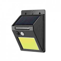 Aplique LED-COB 5w 6500k 1000lm Solar 1200mAh C/ Sensor PIR Crepuscular