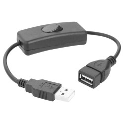 Cabo Usb 2.0 "A" Macho / Micro Usb B Macho c/ Interruptor – 0.25mt