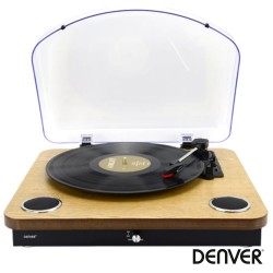 Gira-Discos 33/45/78rpm Vintage 5w Madeira - Denver