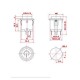 Interruptor OFF-ON , com Símbolo POWER, 22mm Redondo - Branco