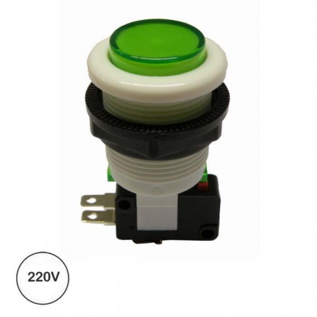 ome Interruptor Pulsador (Spdt) Ligado-Ligado 250v 5A, Verde