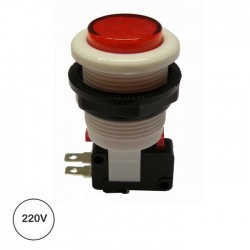 Interruptor Pulsador (Spdt) On-(On) 250V 5A - Vermelho