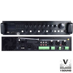 Amplificador PA 24/230V 3 ENTRADAS 360W 100V MP3/USB/SD/BT