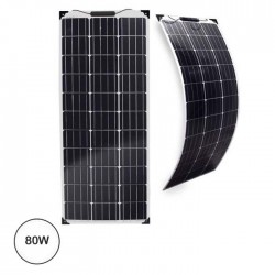 Painel Fotovoltaico Silicio Monocristalino 80W / 12V (Flexível)