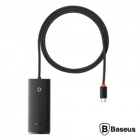 Cabo Adaptador USB-C / 4x USB-A Preto - BASEUS