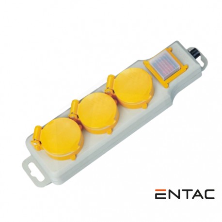 EXTENSÃO ELÉTRICA 3X SCHUKO C/ INTERRUPTOR 1.5M IP44 ENTAC