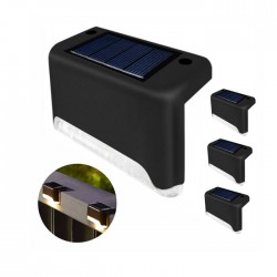 Conjunto 4 Candeeiros LED P/ Exterior C/ Painel Solar