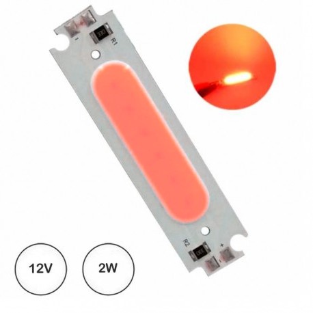 LED Cob 2w 12v Vermelho 60x15mm