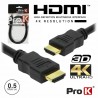 Cabo HDMI Dourado Macho / Macho 2.0 4K Preto 0.5M - PROK