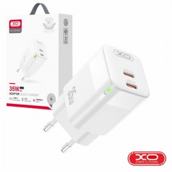 Alimentador 2xUSB-C PD 35W GAN 3A Branco XO