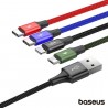 Cabo USB-A Macho P/ Lighting/2X USB-C/Micro USB 1.2M - BASEUS