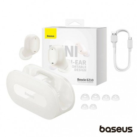 Auriculares Earbuds TWS Bluetooth 5.3 BOWIE Branco BASEUS