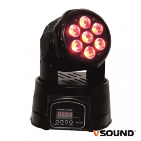Moving Head Mini 18 Leds 3W Rgb Dmx Mic Ibiza
