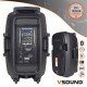 Coluna Amplificada 12" 500W USB/BT/SD/BAT/2XMIC UHF - VSOUND