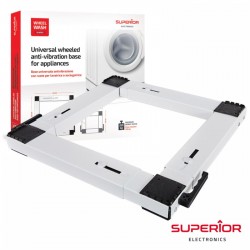 Suporte C/ Rodas P/ Máquina Lavar/Secar Roupa 250KG 37~62CM² - Superior Electronics