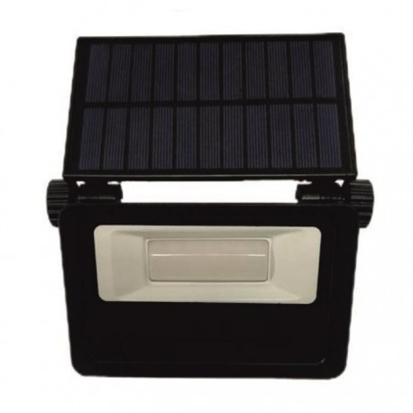 Aplique LED c/ Painel Solar 13W IP54 3000-6500K 1600LM Preto