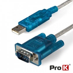 Cabo Adaptador USB-A / Porta Série RS232 1M PROK