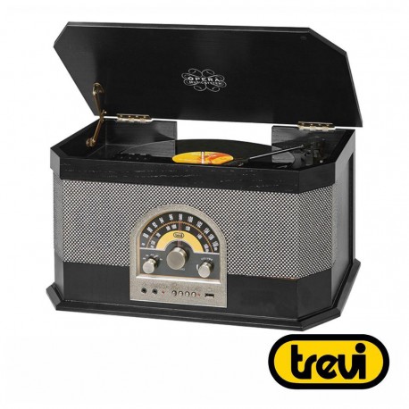 Gira-Discos 33/45/78RPM AM/FM Vintage C/ Bluetooth TREVI