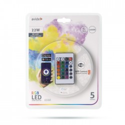 Fita 150 LEDs 5050 RGB IP65 12V 5mt WIFI + IR - Avide