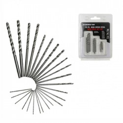 Conjunto de 25 Brocas Combinadas HSS de Precisão 0.5mm a 0.3mm
