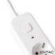 Extensão Elétrica 4x Schuko +3 USB C/ Interruptor 1.5m - ENTAC