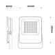 Foco LED Industrial 100W 230V 4000K 16000lm Cinza IP65 AVIDE