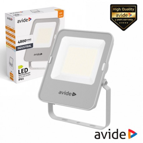 Foco LED Industrial 30W 230V 4000K 8000lm Cinza IP65 AVIDE