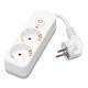 Ficha Elétrica Adaptadora 2x Schuko C/ Interruptor