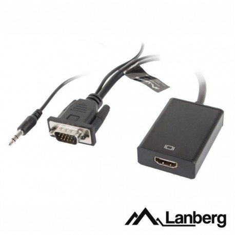 Cabo Adaptador VGA C/ Áudio p/ HDMI - LANBERG