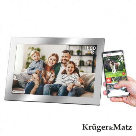 Moldura Digital Metálica FRAMEO Wi-Fi 10.1" - KRUGER MATZ